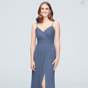 David's Bridal Dress, Blue Steel, Spaghetti Strap